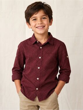 Cactus Burgundy Dot Button-Down Shirt